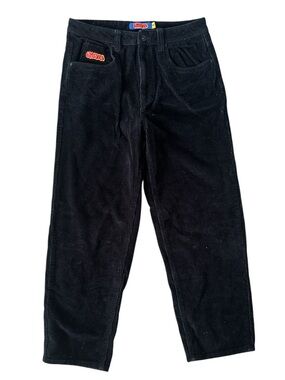 EMPYRE Relax Black Corduroy Pants Baggy Loose Size 30 Skate Y2K 90s Skateboard